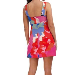 Laundry by Shelli Segal Geo Block V-Neck Minidress Size 10